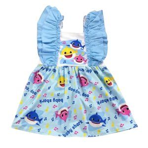 Baby Shark Themed Frock Apron Dress